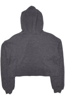 dark grey crop hoodie