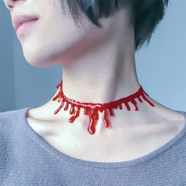Halloween Costume Accessory Outgeek Scary Bloody Drip Choker Necklace