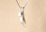 Silver Colored Hanging Cat Necklace