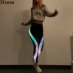 Reflective Leggings Glow in the Dark Stripes